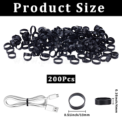 200Pcs Silicone Cable Ties&nbsp;FIND-SP0005-31A