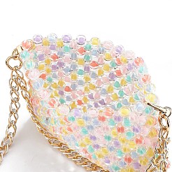 Transparent Acrylic Bead in Bead Woven Bags&nbsp;AJEW-BA00091