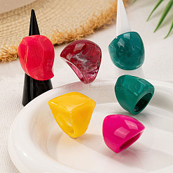 6Pcs Acrylic Finger Rings Sets&nbsp;FS-WG1DE8F-01