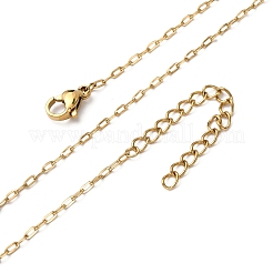 1.5MM 304 Stainless Steel Cable Chain Necklaces&nbsp;NJEW-T016-22G