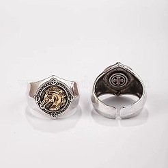 Retro War Horse Pattern Alloy Cuff Rings for Men&nbsp;FS-WGC2812-02