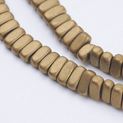 Electroplate Non-magnetic Synthetic Hematite Beads Strands&nbsp;G-J382-2x4x2mm-A01-F