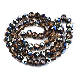 Electroplate Transparent Glass Beads Strands&nbsp;EGLA-A034-T8mm-Q19