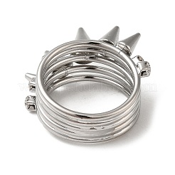 Spike Brass Finger Rings&nbsp;RJEW-C037-01P