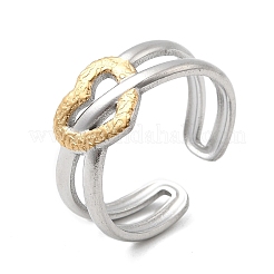 Adjustable 304 Stainless Steel Cuff Rings for Women&nbsp;RJEW-B150-01GP-05