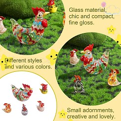 5Pcs Glass Chick Figurine&nbsp;JX539A