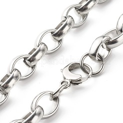 Non-Tarnish 304 Stainless Steel Rolo Chain Necklace for Men Women&nbsp;NJEW-JN03651