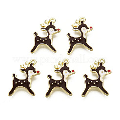 Golden Plated Alloy Enamel Pendants&nbsp;ENAM-D040-E04-G-01