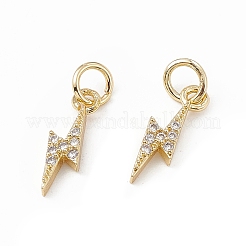 Brass Micro Pave Cubic Zirconia Charms&nbsp;KK-E068-VB224