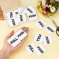 20Pcs Square Self-adhesive Acrylic Sliding Door Pull & Push Signs&nbsp;AJEW-BC0010-70A-02