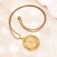 Religion 201 Stainless Steel Saint Benedict Medal Pendant 304 Stainless Steel Box Chain Necklaces&nbsp;SA-H003-03G