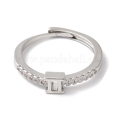 Rack Plating Brass Clear Cubic Zirconia Constellation Adjustable Rings for Women&nbsp;RJEW-S407-08P-02