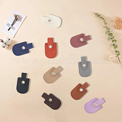 10Pcs 10 Colors Arch Shaped Imitation Leather Nail Clipper Cases&nbsp;DIY-CL0002-28A