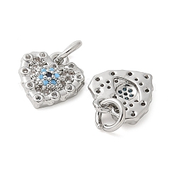 Brass Micro Pave Cubic Zirconia Charms&nbsp;KK-U056-34P