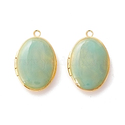 Brass and Enamel Locket Pendants&nbsp;KK-K264-01