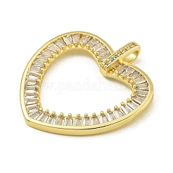 Rack Plating Brass Pave Cubic Zirconia Pendants&nbsp;KK-U029-10G-04