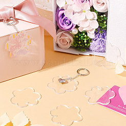 20Pcs Transparent Blank Acrylic Pendants&nbsp;TACR-SC0001-18