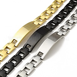 304 Stainless Steel Stackable Solide Link Chains Bracelet&nbsp;BJEW-G649-14