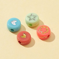40G 4 Style Opaque Acrylic Beads&nbsp;SACR-FS0001-09