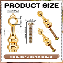 16 Bags 2 Colors Alloy Wine Cabinet Railing Post Spindles&nbsp;DIY-GA0009-58