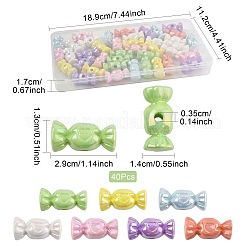40Pcs UV Plating Opaque Acrylic Beads&nbsp;OACR-FS0002-27