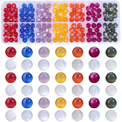 210Pcs 7 Colors Transparent Resin UV Reactive Beads&nbsp;RESI-PA0001-40A