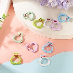10Pcs 5 Colors Alloy Spring Gate Rings&nbsp;FIND-TA0008-59A