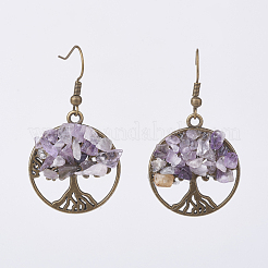 Natural Mixed Gemstone Dangle Earrings&nbsp;EJEW-JE02658