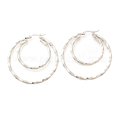 201 Stainless Steel Earrings&nbsp;LS-EJEW-Q026-06P-A