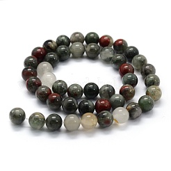 Natural African Bloodstone Beads Strands&nbsp;X-G-G763-08-8mm
