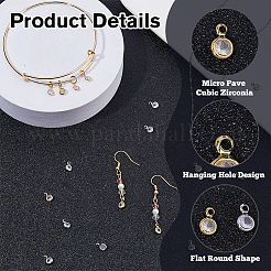 160Pcs 2 Colors Alloy with Cubic Zirconia Charms&nbsp;FIND-HS0002-53