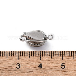 Brass Micro Pave Cubic Zirconia Box Clasps&nbsp;KK-P291-31P