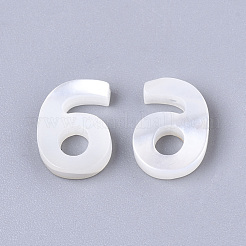 Natural White Shell Mother of Pearl Shell Charms&nbsp;SSHEL-R048-004-06