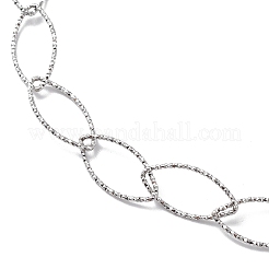 Non-Tarnish 304 Stainless Steel Horse Eye Link Chain Necklace for Men Women&nbsp;LS-STAS-B039-02P