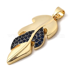 Brass Micro Pave Cubic Zirconia Pendants&nbsp;KK-I360-005G