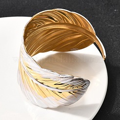 304 Stainless Steel Cuff Bangles for Women&nbsp;BJEW-F509-02A-G
