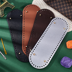 4Pcs 4 Colors PU Leather Oval Bottom&nbsp;DIY-PH0029-28A