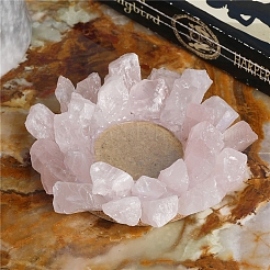 Natural Rose Quartz Candle Holders&nbsp;PW-WG74475-01