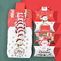 16Pcs 4 Styles Christmas Theme Paper Pillow Gift Boxes&nbsp;CON-FS0001-22