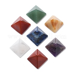 Chakra Pyramid Natural Gemstone Figurines&nbsp;DJEW-F026-01