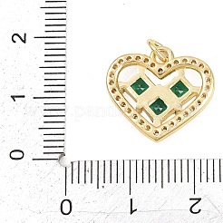Valentine's Day Brass Micro Pave Cubic Zirconia Pendants&nbsp;KK-D258-10G-02