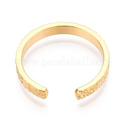 Texture 925 Sterling Silver Open Cuff Rings for Women&nbsp;STER-N016-53G