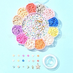 Handmade Polymer Clay Heishi Bead DIY Jewelry Kits&nbsp;DIY-FS0006-66A