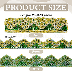 Triangle Lace Sequins Lace Ribbon&nbsp;OCOR-WH0101-25B