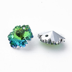 Electroplated Glass Charms&nbsp;EGLA-N006-015