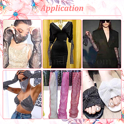 Iron on Polyester Mesh Ornament Accessories&nbsp;DIY-MA0003-30A