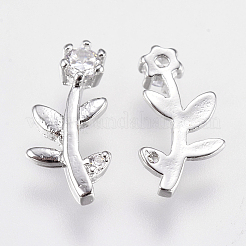 Brass Micro Pave Cubic Zirconia Cabochons&nbsp;LS-KK-A144-062P