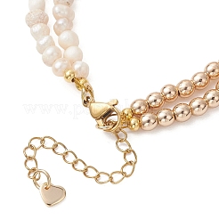 Natural Pearl & Synthetic Non-magnetic Hematite Beaded Bracelets for Women&nbsp;BJEW-JB13364-02