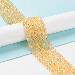 Natural Citrine Beads Strands&nbsp;G-E326-6mm-01