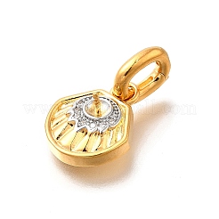 Brass Micro Pave Cubic Zirconia Pendants&nbsp;LS-KK-S517-01D-G